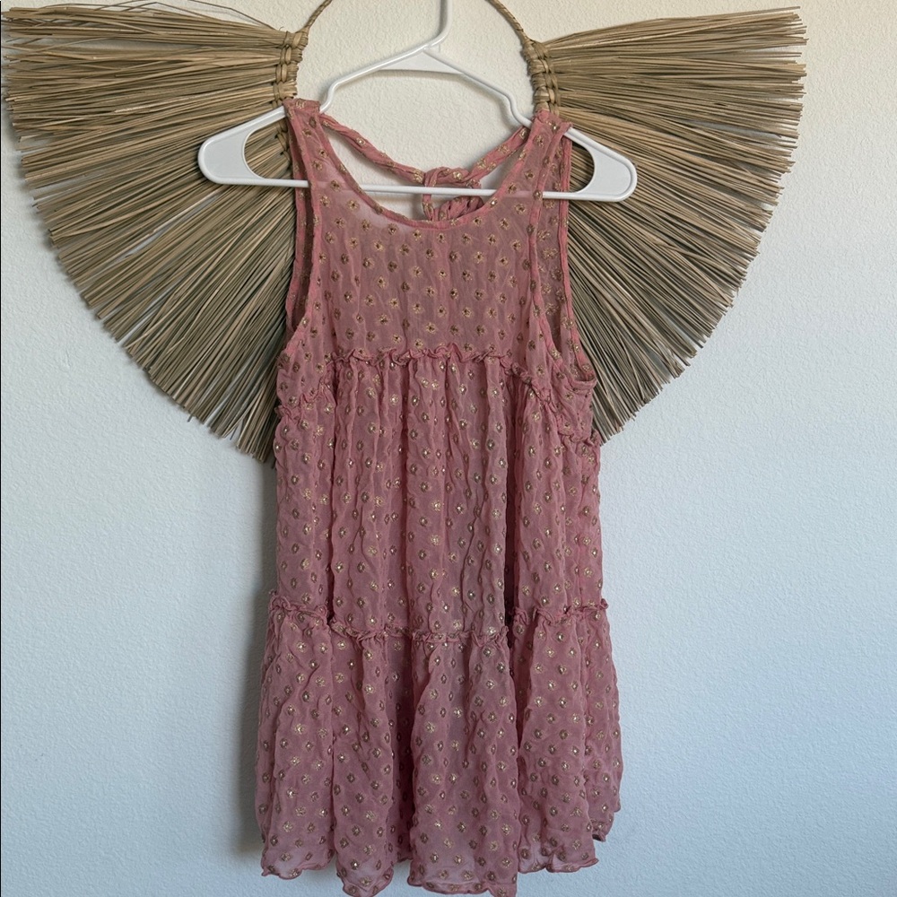 Free People Blush and Gold Mini Dress - Picture 8 of 11
